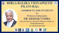 Address to the Students by Prof. Ambassador Dr. Deepak Vohra