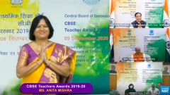 CBSE Teachers' Award 2019-20 to Mrs. Anita Mishra, Dean Academics