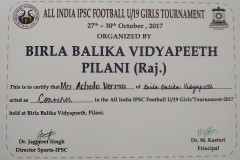 Mrs. Achala Verma_ Convener IPSC Football 2017