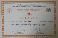 Mrs. Achala Verma_ workshop on Advances in Yoga Research_ Education and Therapy in 2006