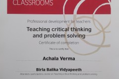 Mrs. Achala Verma_ workshop on teaching critical _ problem solving by British Council 2018