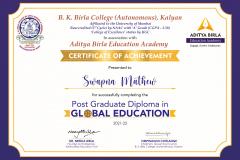 PGDGE-certificate-Swapna-Mathew