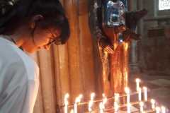 Astha paying homage at Christ Church