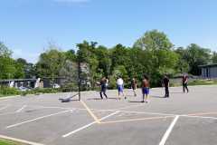 A netball game in progress at Finborough